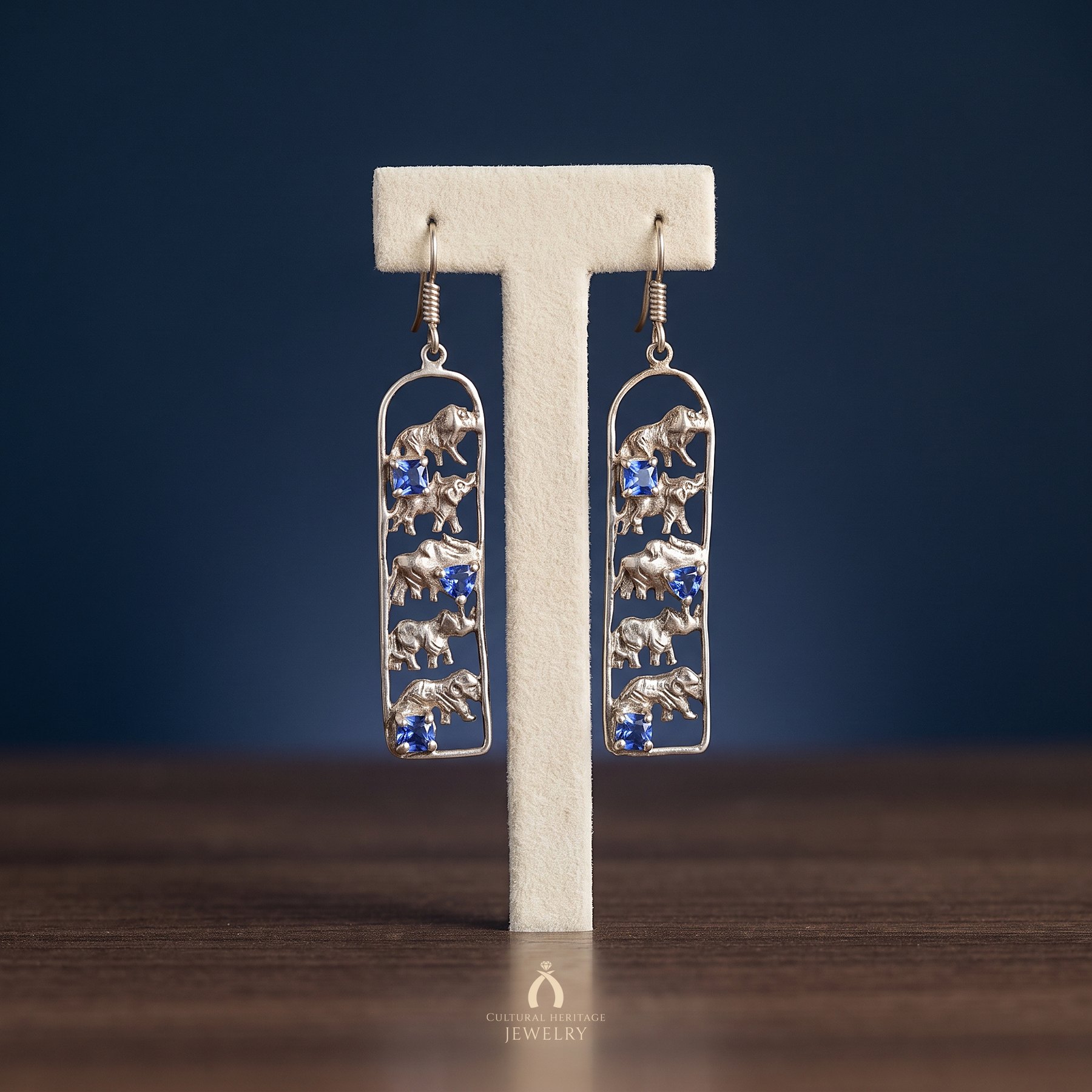 Tanzanite Silver Earrings — The Vault, Cultural Heritage