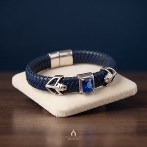 Tanzanite Silver Leather Bracelet — The Vault, Cultural Heritage