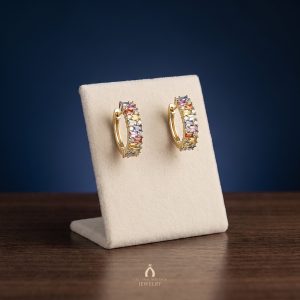 18K Yellow Gold Ear Rings with Multiple Stones — The Vault, Cultural Heritage