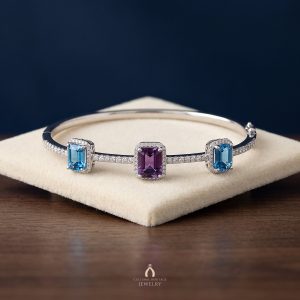Tanzanite White Gold Bangle — The Vault, Cultural Heritage