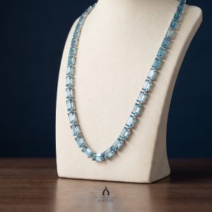 Blue Topaz White Gold Necklace — The Vault, Cultural Heritage