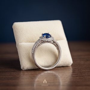 White Gold Ring with Blue Sapphire — The Vault, Cultural Heritage