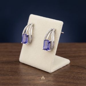 Tanzanite White Gold Ear Rings — The Vault, Cultural Heritage