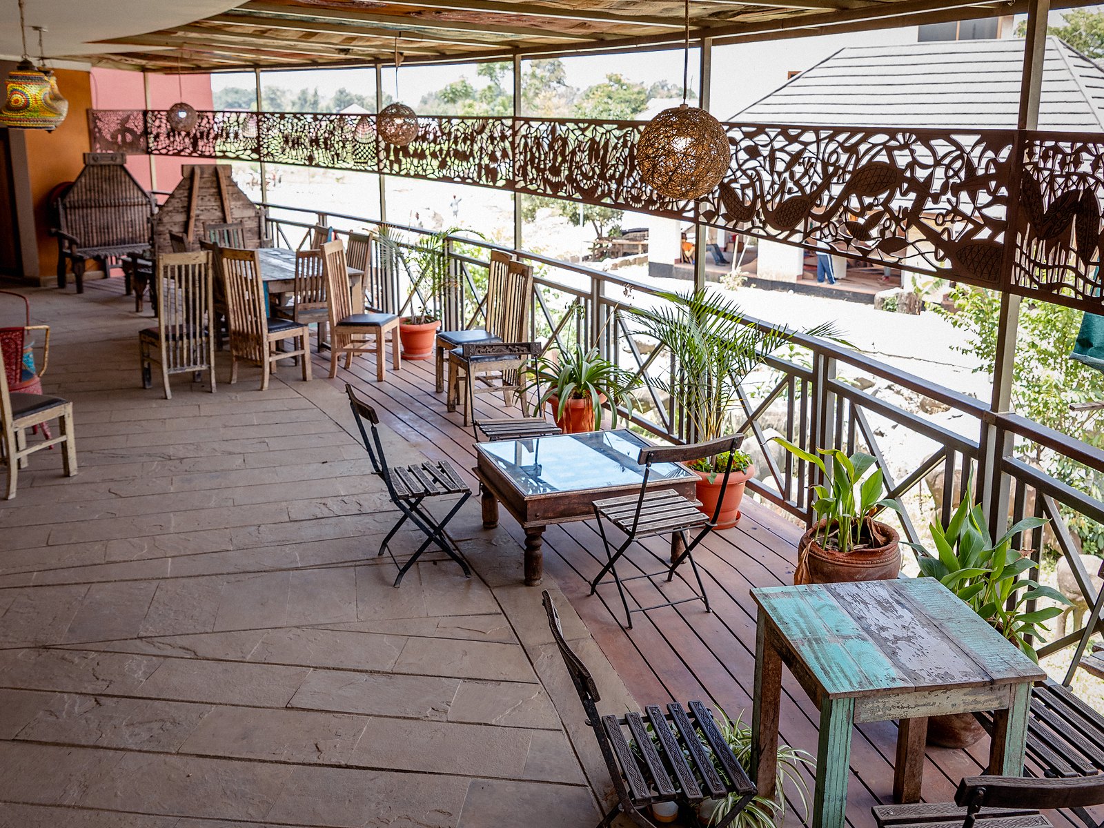 The Rooftop Table — the dining terrace above the gallery